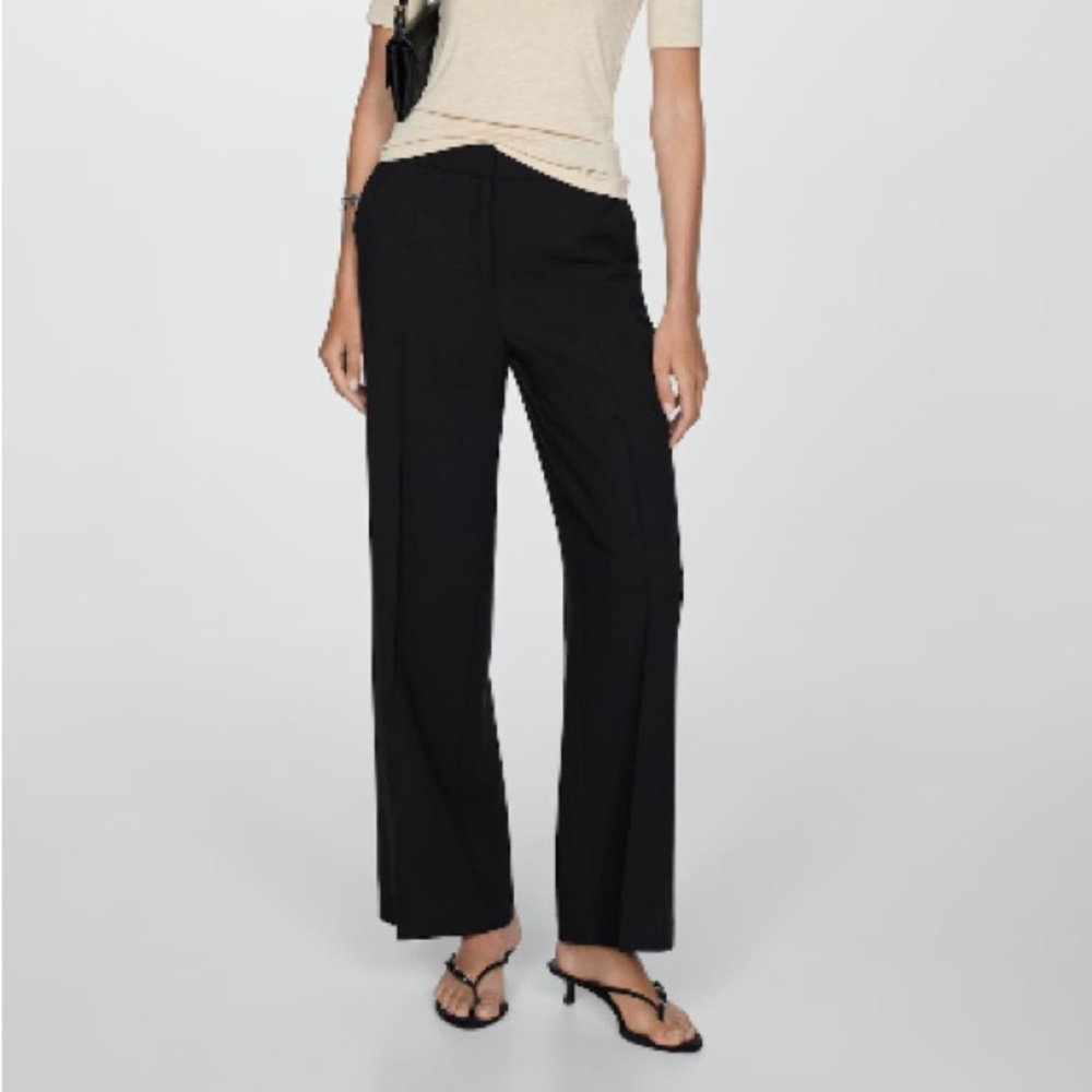 NWT Mango Black Wide Leg‎ Women's Pants